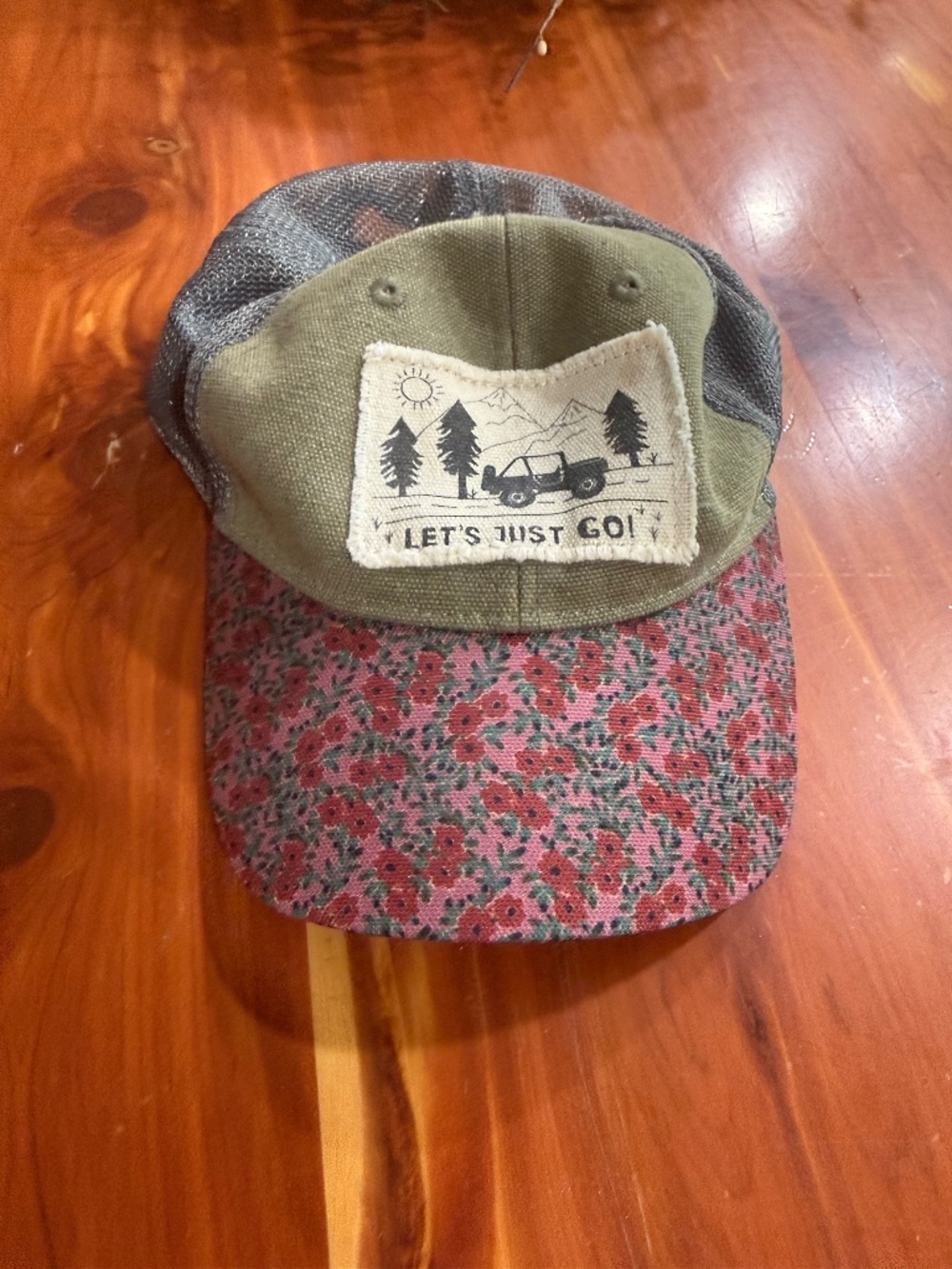 Natural Life Let’s just go saying hat adjustable back NWOT